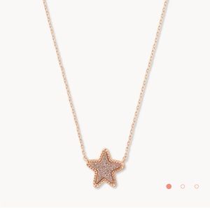 KENDRA SCOTT ‘Jae Star Rose Gold Pendant Necklace in Rose Gold Drusy’